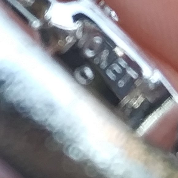 Vintage Monet silver tone hoop style earrings clip on - Picture 3 of 8